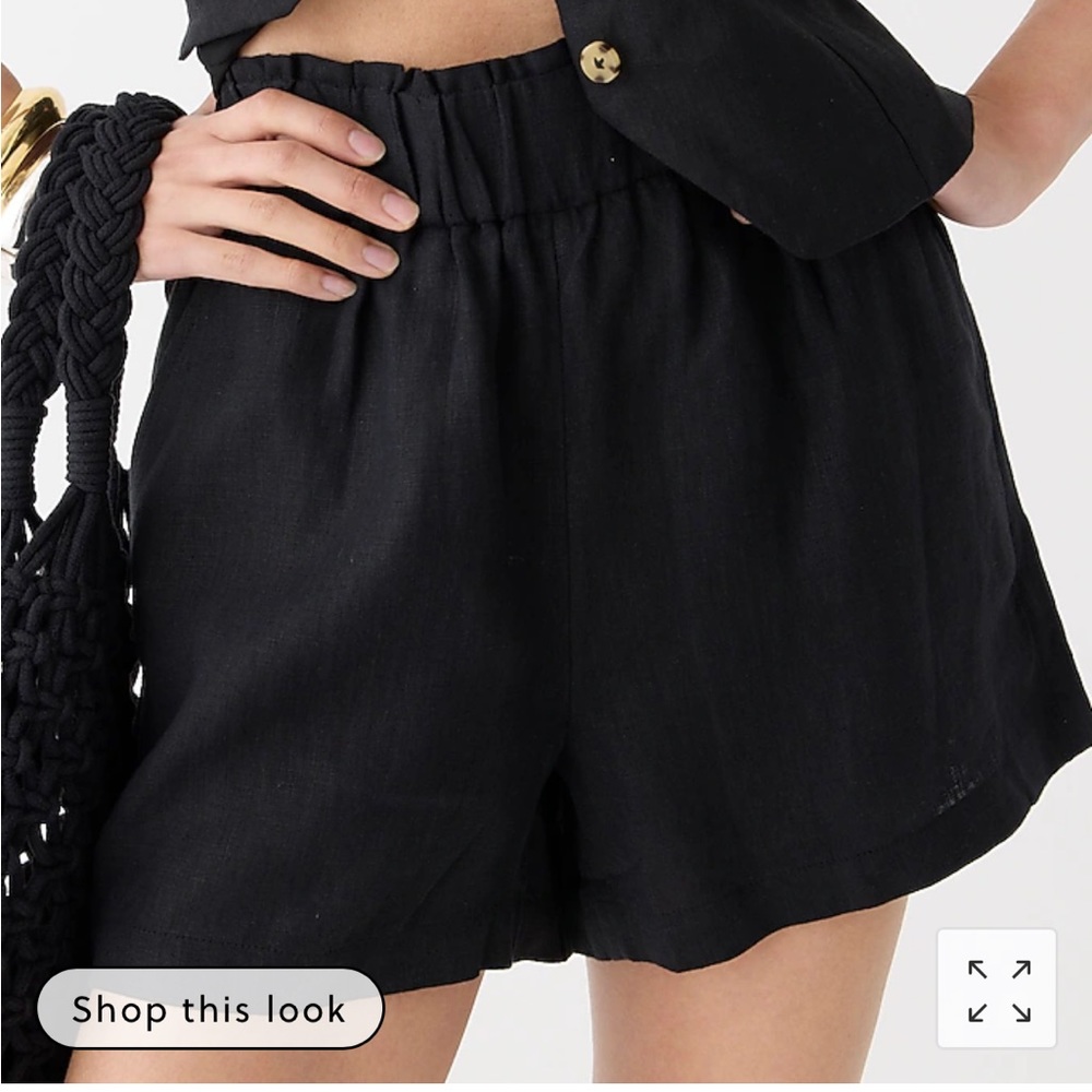 Jcrew pull on linen shorts